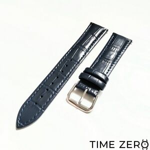 New Dark Blue Genuine Leather Croc. Watch Strap (The Heritage Collection)